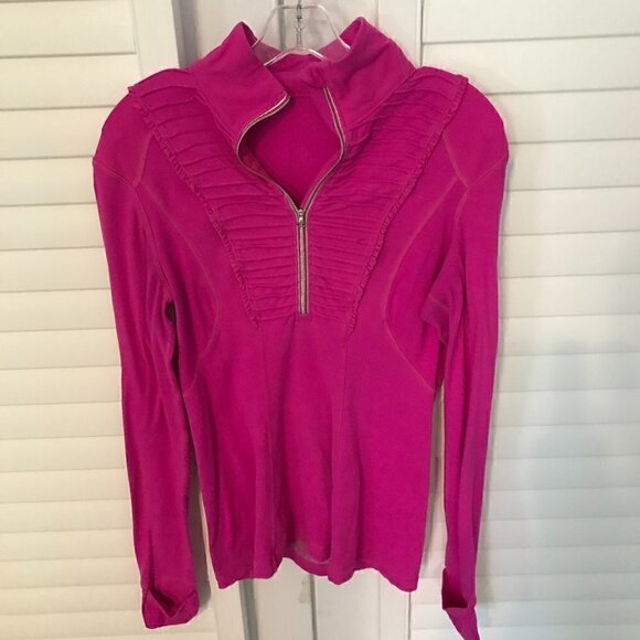 Lululemon fuchsia 1/4 zip athletic long sleeve, 6 - Picture 1 of 11